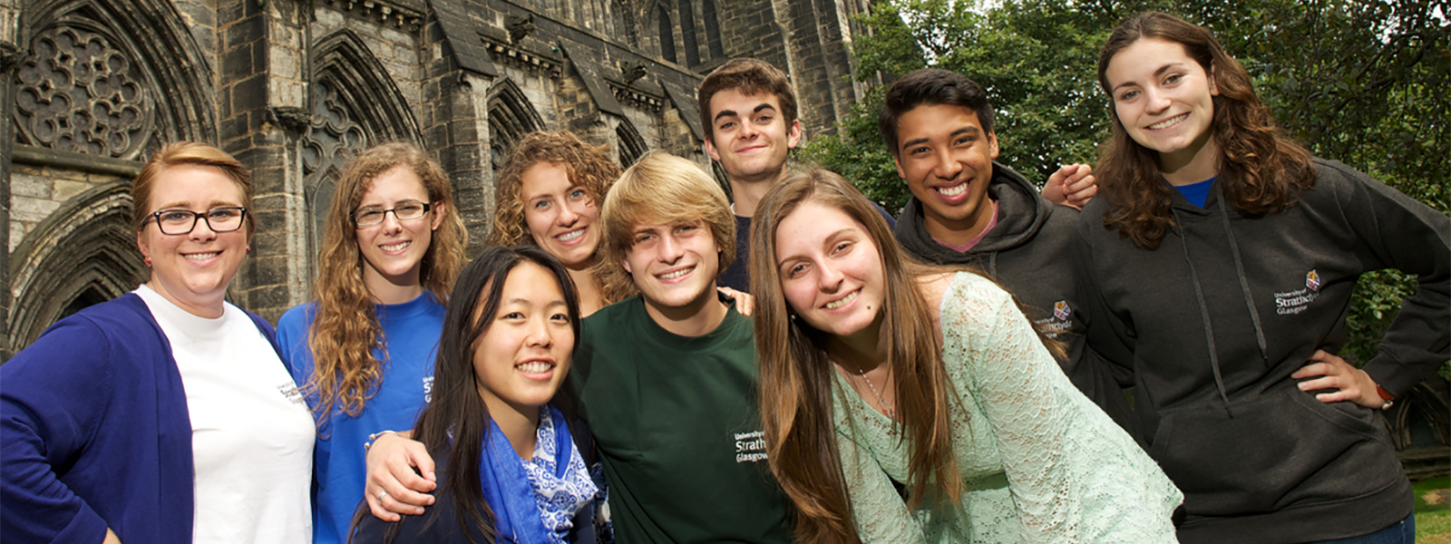 Students outside the Barony Hall